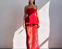 Комплект: піджак + блуза з баской + мереживна спідниця-шорти  Комплект: піджак + блуза з баской + мереживна спідниця-шорти  | PUSHKA SHOP