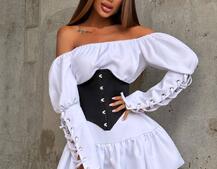 Комплект: Сукня-сорочка + корсет на гачках Комплект: Сукня-сорочка + корсет на гачках | PUSHKA SHOP