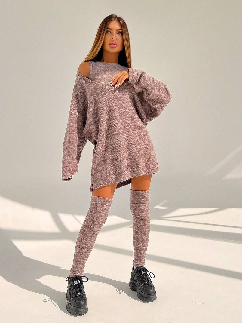 Трикотажна сукня-двійка + гетри  Трикотажна сукня-двійка + гетри  | PUSHKA SHOP