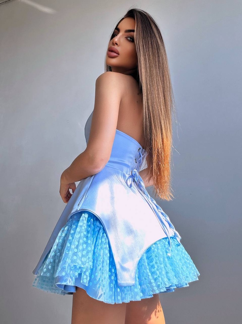 Атласна корсетна сукня  Атласна корсетна сукня  | PUSHKA SHOP