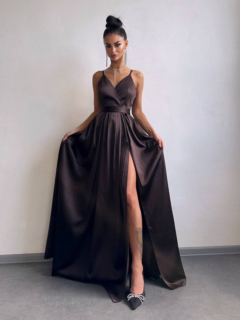 Атласна сукня максі  | PUSHKA SHOP