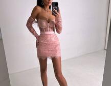 Мереживний комплект: корсет + спідниця   | PUSHKA SHOP