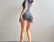 Сукня-міні  з елементами корсету  Довжину спідниці можна регулювати  | PUSHKA SHOP