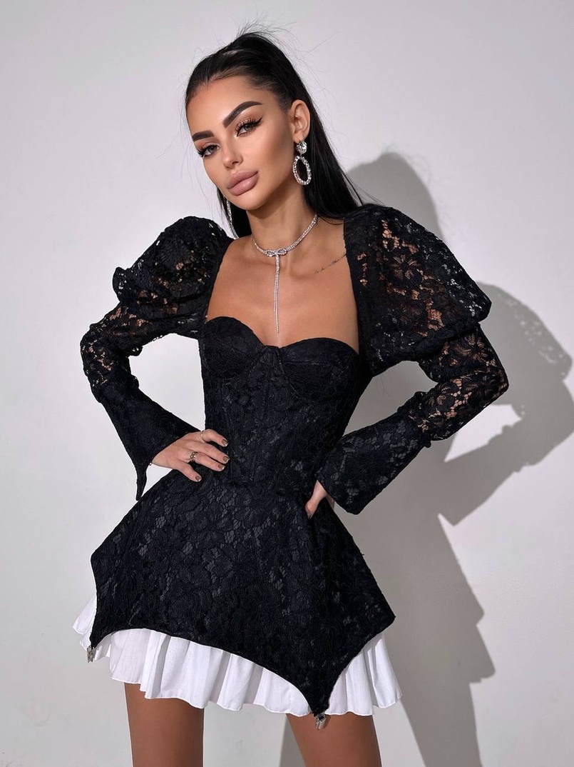 Мереживна сукня з чашечками  Мереживна сукня з чашечками  | PUSHKA SHOP