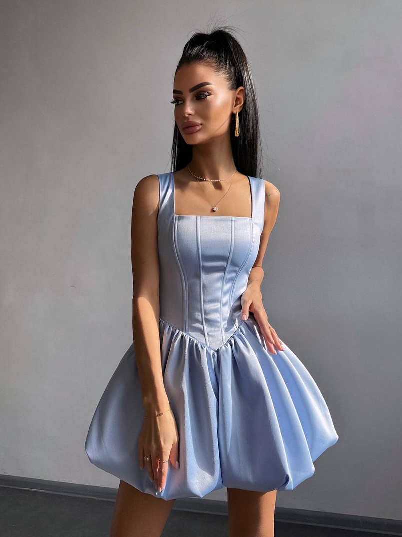 Атласна корсетна сукня міні  Атласна корсетна сукня міні  | PUSHKA SHOP