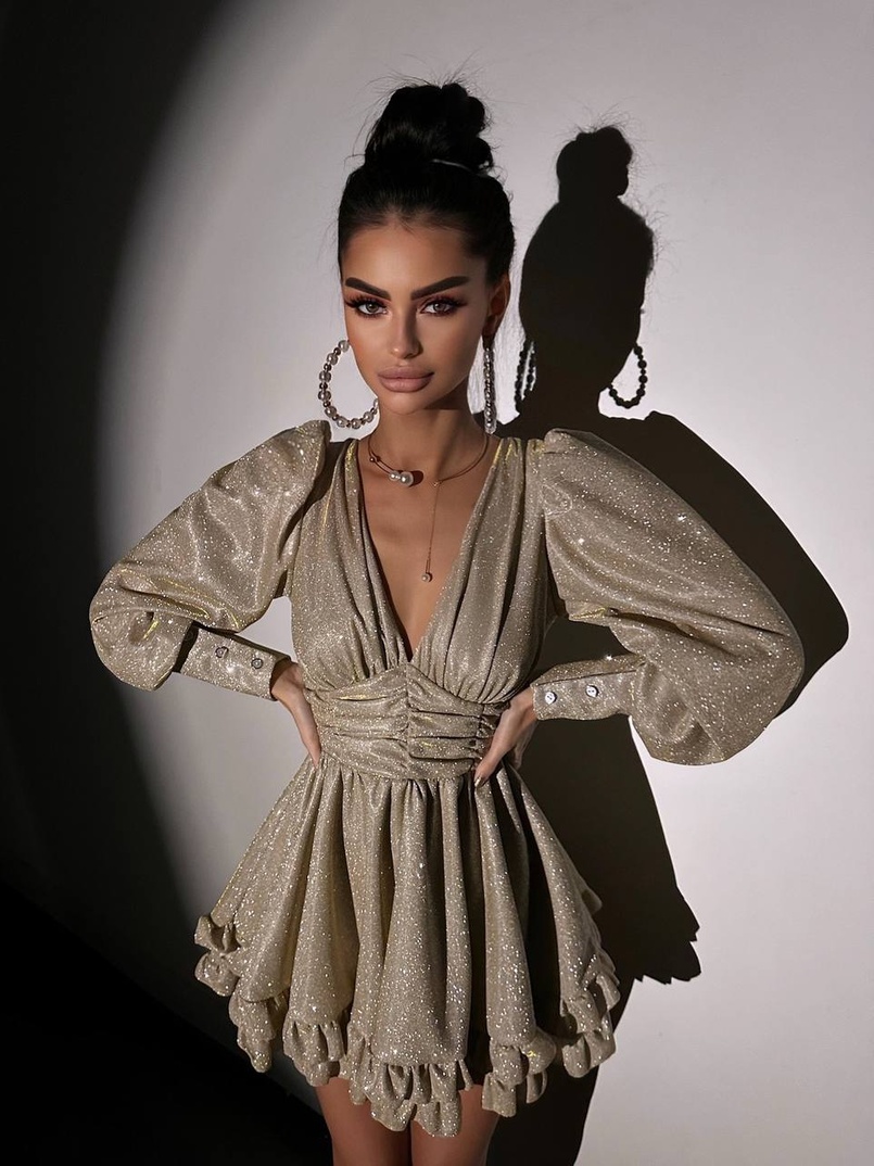 Сукня із пишною подвійною спідницею та драпіруванням Сукня із пишною подвійною спідницею та драпіруванням | PUSHKA SHOP