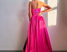 Комплект: корсет-бюстьє , декорований стразами  + спідниця максі з розрізом   Комплект: корсет-бюстьє , декорований стразами  + спідниця максі з розрізом   | PUSHKA SHOP