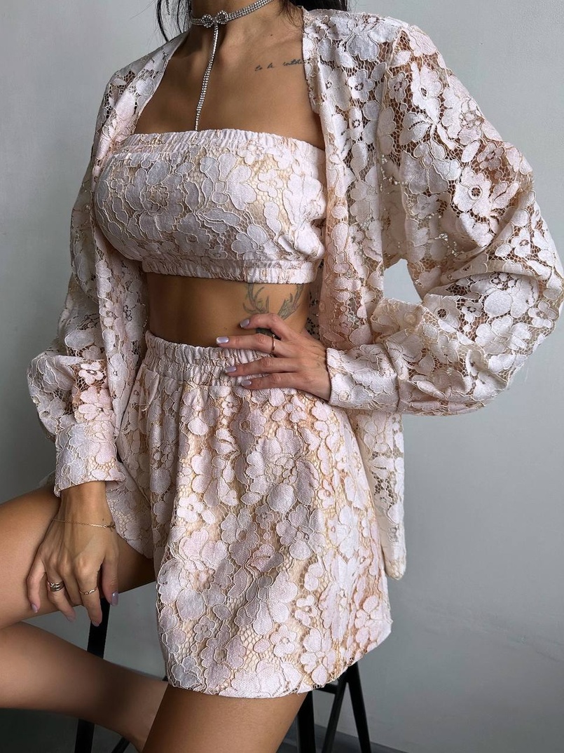 Мереживний комплект трійка  | PUSHKA SHOP