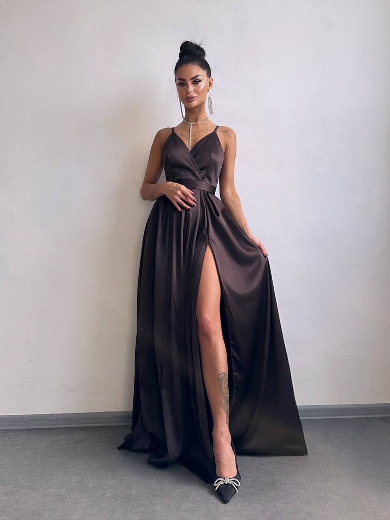 Атласна сукня максі  | PUSHKA SHOP