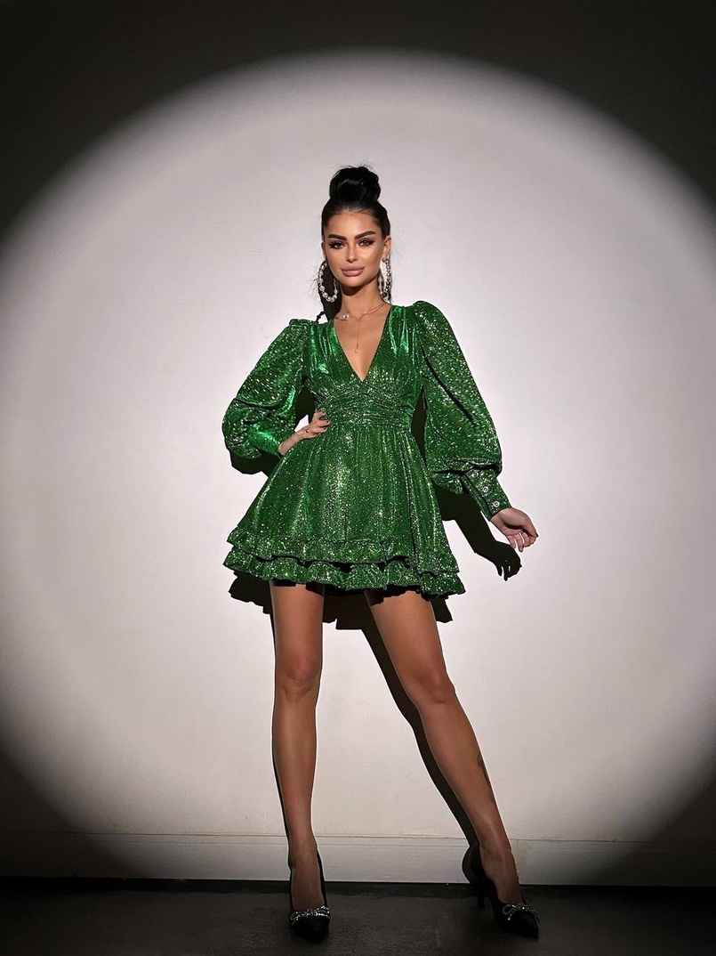 Сукня із пишною подвійною спідницею та драпіруванням Сукня із пишною подвійною спідницею та драпіруванням | PUSHKA SHOP