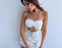 Сукня міні з трояндами    Ручна робота.  Сукня міні з трояндами    Ручна робота.  | PUSHKA SHOP