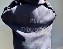 Трендове худі over size із сяючими стразами  | PUSHKA SHOP