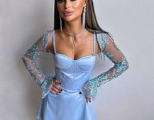 Атласна корсетна сукня-бюстьє + мереживне болеро Атласна корсетна сукня-бюстьє + мереживне болеро | PUSHKA SHOP