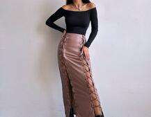 Комплект: топ + спідниця міді  Комплект: топ + спідниця міді  | PUSHKA SHOP