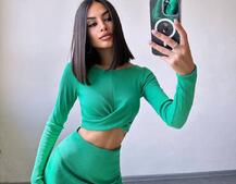 Комплект: топ + спідниця с розрізами  | PUSHKA SHOP