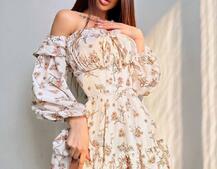 Квіткова сукня з воланами та шнуровкою по спинці Квіткова сукня з воланами та шнуровкою по спинці | PUSHKA SHOP