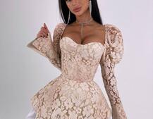 Мереживна сукня з чашечками  Мереживна сукня з чашечками  | PUSHKA SHOP