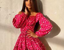 Сукня з воланами та шнурівкою  по спинці Сукня з воланами та шнурівкою  по спинці | PUSHKA SHOP