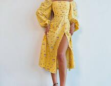 Сукня -міді зі шнурівкою на спинці та розрізом на ніжці Сукня -міді зі шнурівкою на спинці та розрізом на ніжці | PUSHKA SHOP