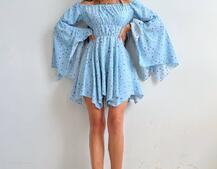 Сукня асиметричного крою з розкльошеними рукавами + корсет декорований стразами Ручна робота Сукня асиметричного крою з розкльошеними рукавами + корсет декорований стразами Ручна робота | PUSHKA SHOP