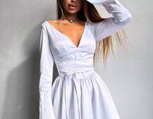 Атласна корсетна сукня  з пишною спідницею та зав‘язками на талії Атласна корсетна сукня  з пишною спідницею та зав‘язками на талії | PUSHKA SHOP