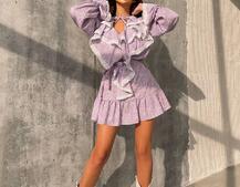 Сукня з квітковим принтом декорована мереживом    Сукня з квітковим принтом декорована мереживом    | PUSHKA SHOP