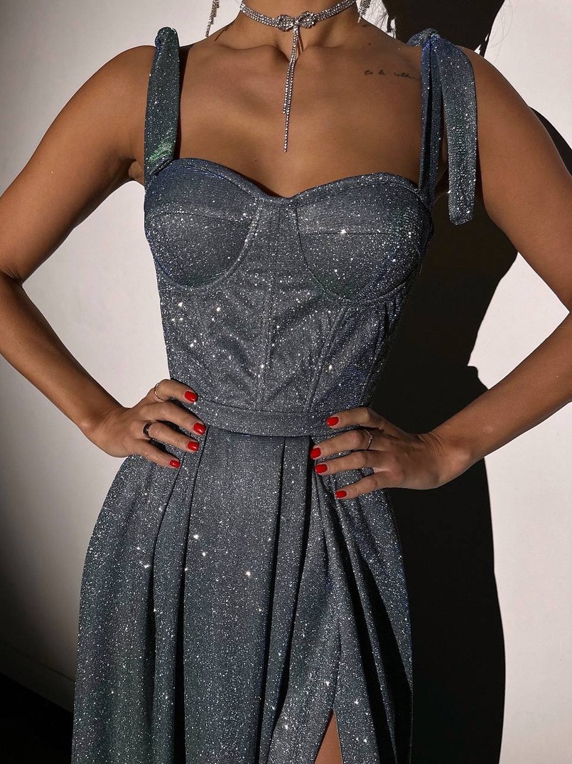 ✨Блискуча сукня максі з чашечками ✨ ✨Блискуча сукня максі з чашечками ✨ | PUSHKA SHOP