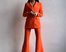 Костюм: піджак на підкладці, штани кльош+ жилет  Костюм: піджак на підкладці, штани кльош+ жилет  | PUSHKA SHOP