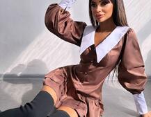 Котонова сукня з рюшами на гудзиках зі шнурівкою на спинці Котонова сукня з рюшами на гудзиках зі шнурівкою на спинці | PUSHKA SHOP