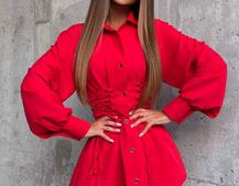 Сукня-сорочка зі шнурівкою Сукня-сорочка зі шнурівкою | PUSHKA SHOP