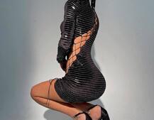 Оксамитова сукня-гольф зі шнурівкою Шнурівкою можна регулювати ширину вирізу Оксамитова сукня-гольф зі шнурівкою Шнурівкою можна регулювати ширину вирізу | PUSHKA SHOP