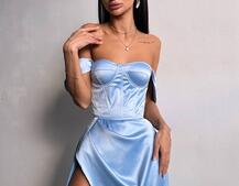 Атласний комплект: корсет бюстʼє + спідниця максі  | PUSHKA SHOP