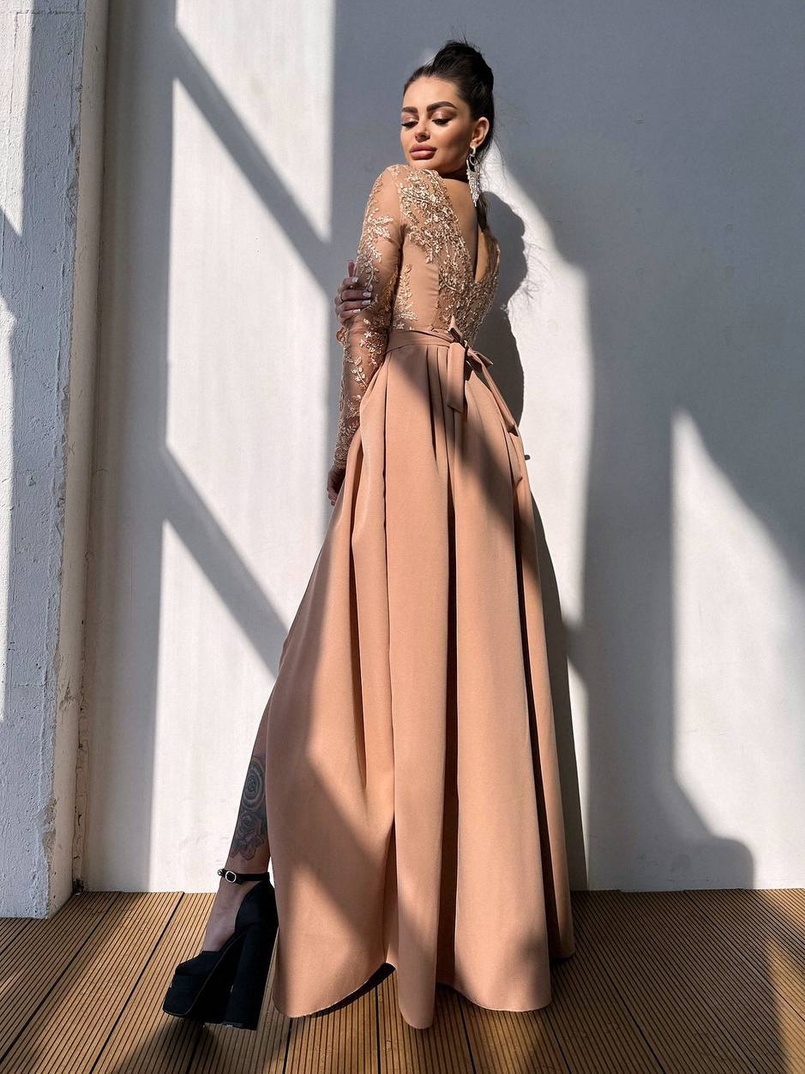 Сукня максі з мереживом  Сукня максі з мереживом  | PUSHKA SHOP