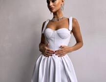 Сукня максі із чашечками та корсетним верхом Сукня максі із чашечками та корсетним верхом | PUSHKA SHOP