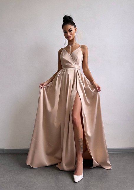 Атласна сукня максі  | PUSHKA SHOP