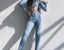 Комплект: топ зі шнурівкою на грудях + легінси Комплект: топ зі шнурівкою на грудях + легінси | PUSHKA SHOP