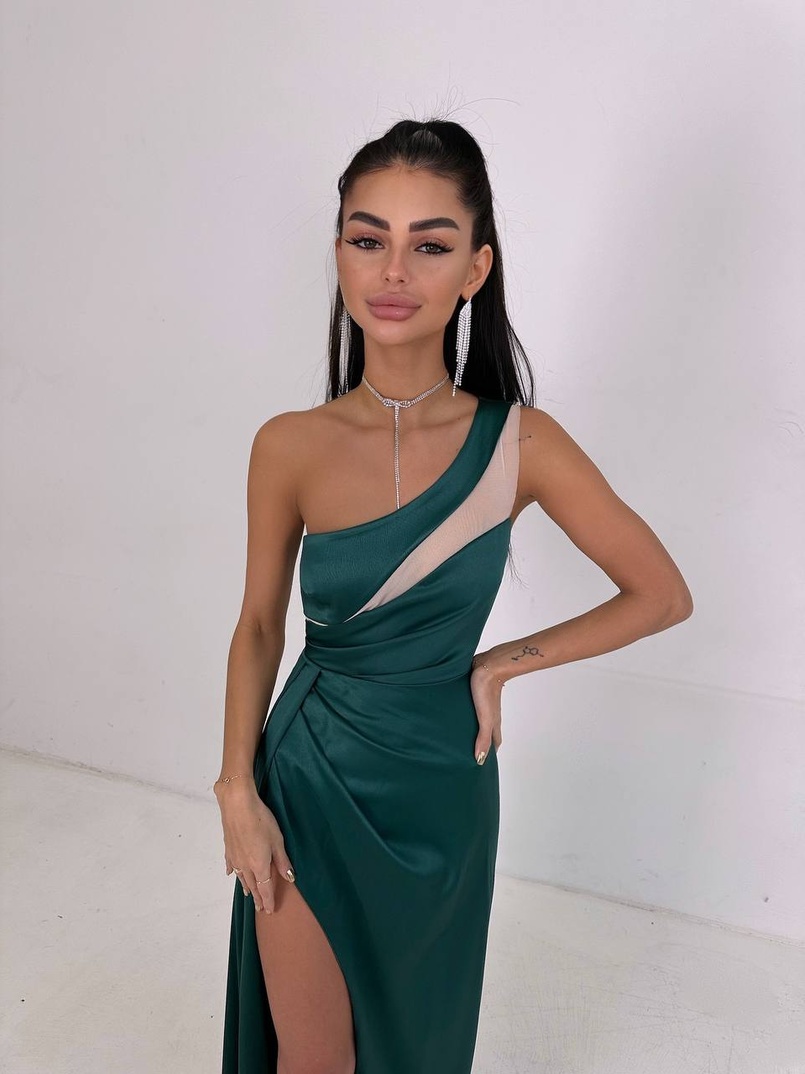 Атласна сукня максі  | PUSHKA SHOP