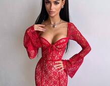 Мереживна сукня максі з чашечками    Мереживна сукня максі з чашечками    | PUSHKA SHOP