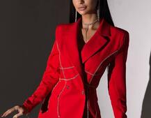 Сукня-піджак, декорована стразами Ручна робота Сукня-піджак, декорована стразами Ручна робота | PUSHKA SHOP