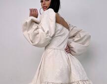 Корсетна сукня  з пишною подвійною спідницею та рюшами  Корсетна сукня  з пишною подвійною спідницею та рюшами  | PUSHKA SHOP