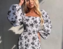 Улюблена сукня-міді зі шнурівкою на спинці та розрізом на ніжці Улюблена сукня-міді зі шнурівкою на спинці та розрізом на ніжці | PUSHKA SHOP