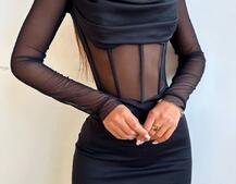 Сукня міні з філіжанками та елементами корсету  Сукня міні з філіжанками та елементами корсету  | PUSHKA SHOP