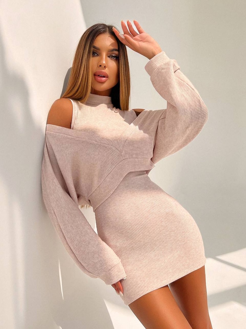 Трикотажна сукня-двійка  | PUSHKA SHOP