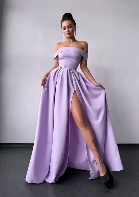 Сукня максі з відкритими плечима  | PUSHKA SHOP