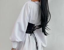 Приталена сукня-сорочка+корсет, декорований стразами Приталена сукня-сорочка+корсет, декорований стразами | PUSHKA SHOP