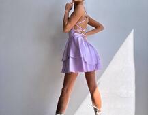 Шовкова сукня  з пишною спідницею та шнурівкою   | PUSHKA SHOP