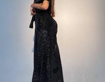 Бархатный комбинезон с голографическими блестками  Бархатный комбинезон с голографическими блестками  | PUSHKA SHOP