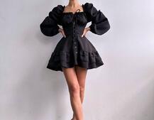 Сукня з воланами на ґудзиках  Сукня з воланами на ґудзиках  | PUSHKA SHOP