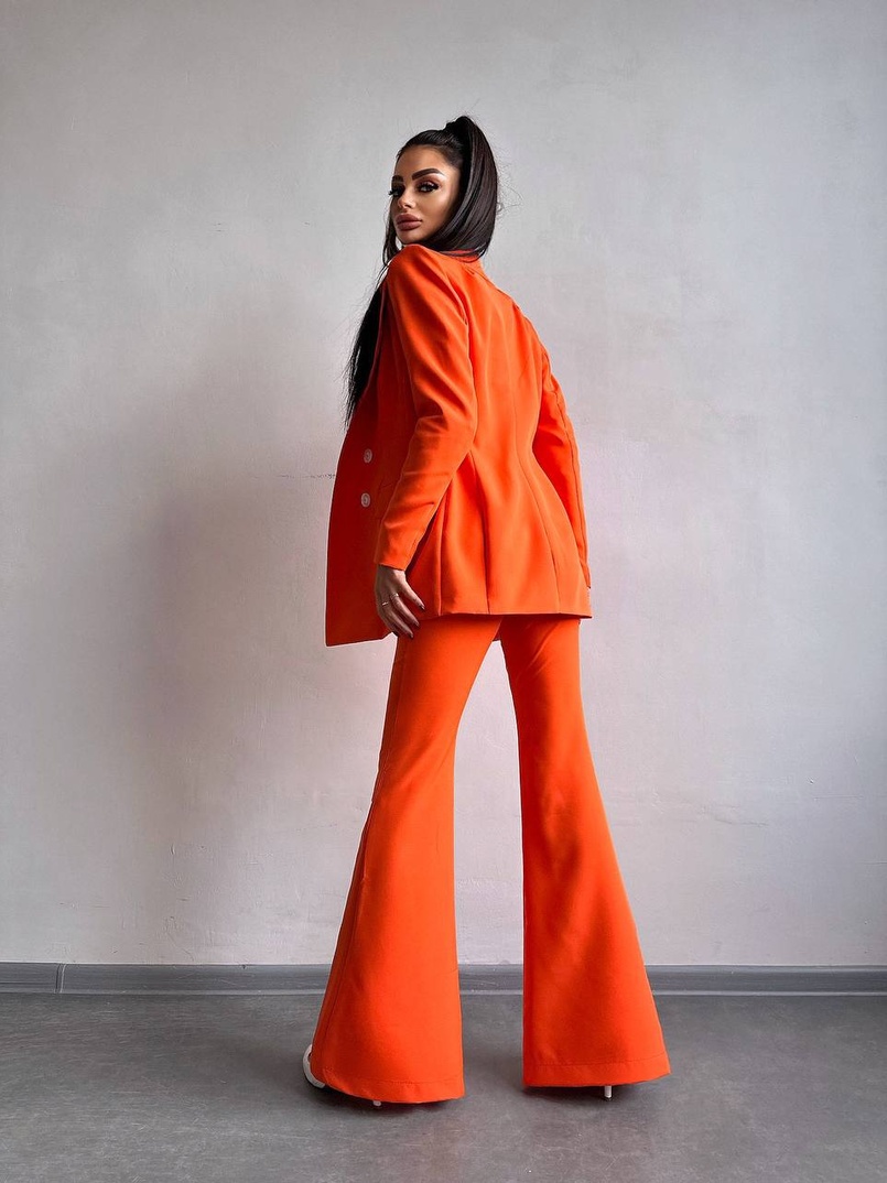 Костюм: піджак на підкладці, штани кльош+ жилет  Костюм: піджак на підкладці, штани кльош+ жилет  | PUSHKA SHOP