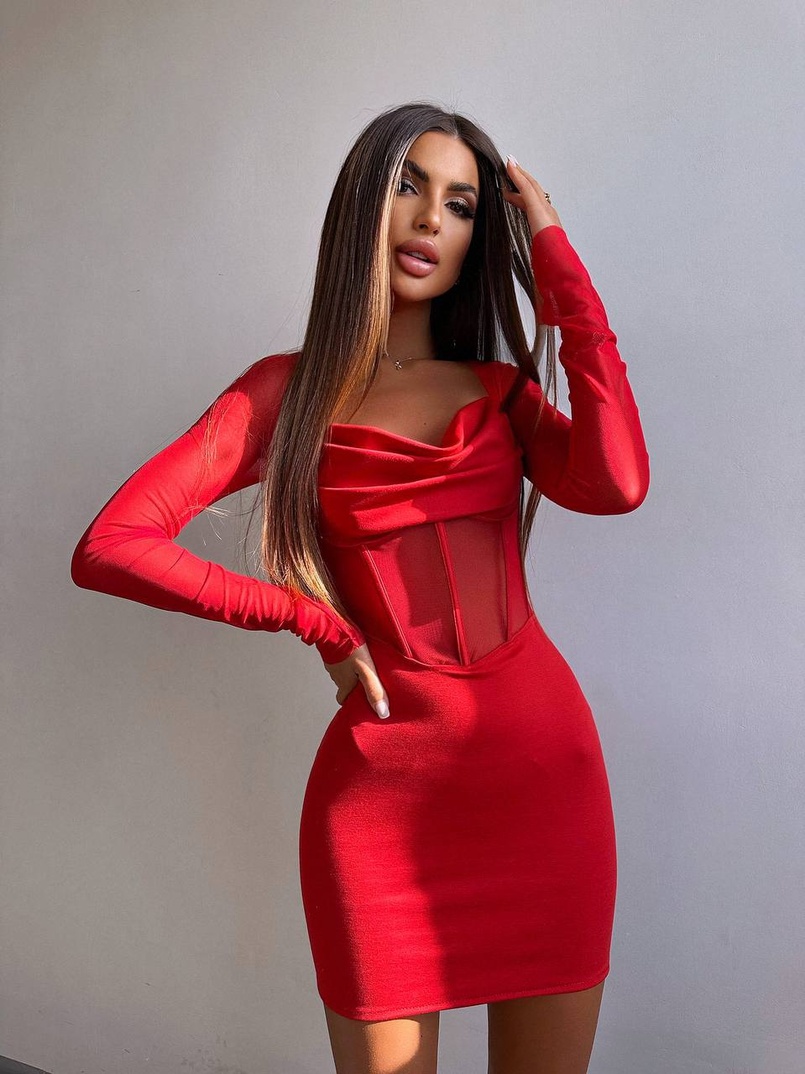 Сукня міні з філіжанками та елементами корсету  Сукня міні з філіжанками та елементами корсету  | PUSHKA SHOP